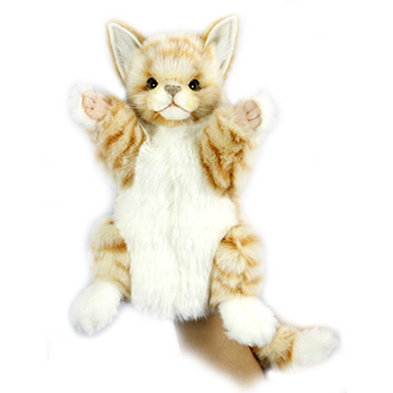 Realistic Ginger Cat Puppet by Hansa